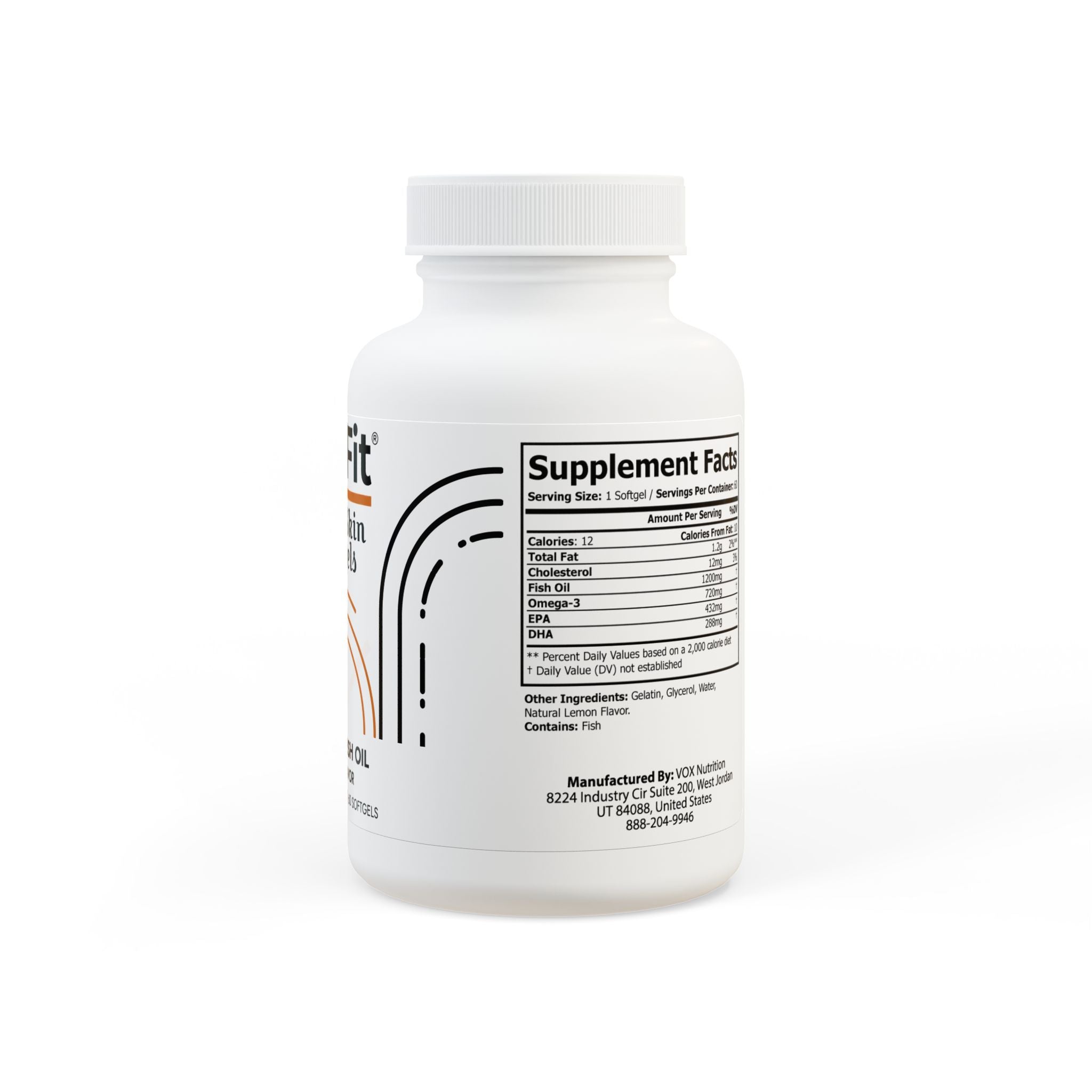 Omega 3 Fish Oil Supplement (60 Softgels)